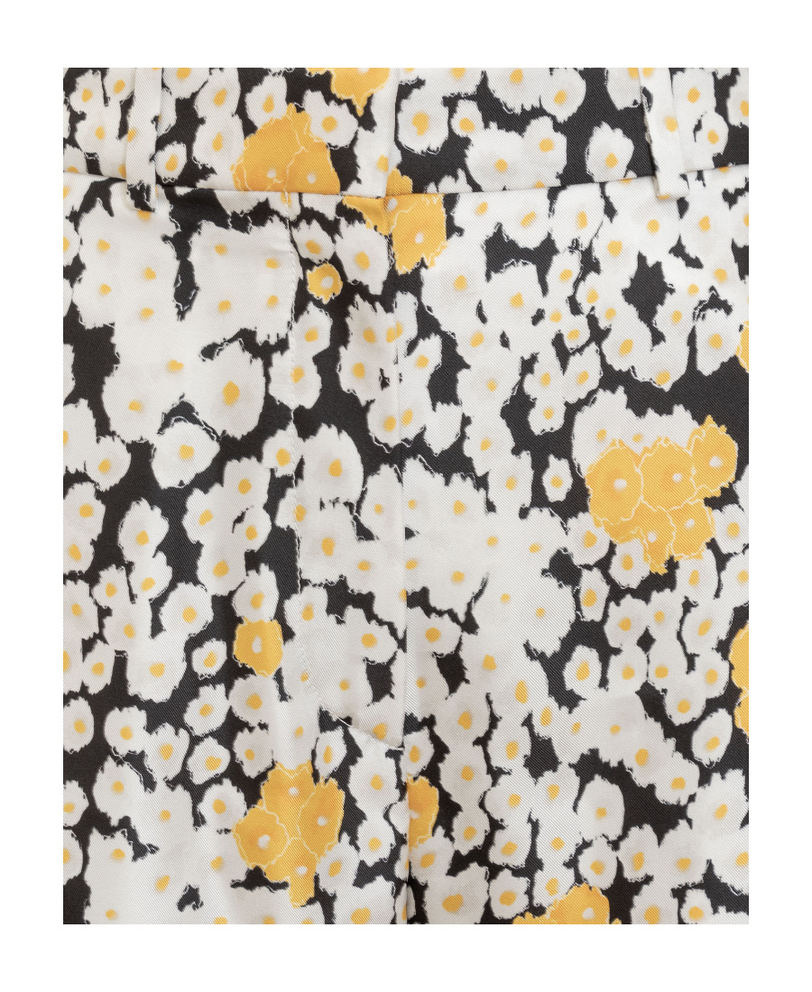 Lanvin Printed Satin Pant In Nude