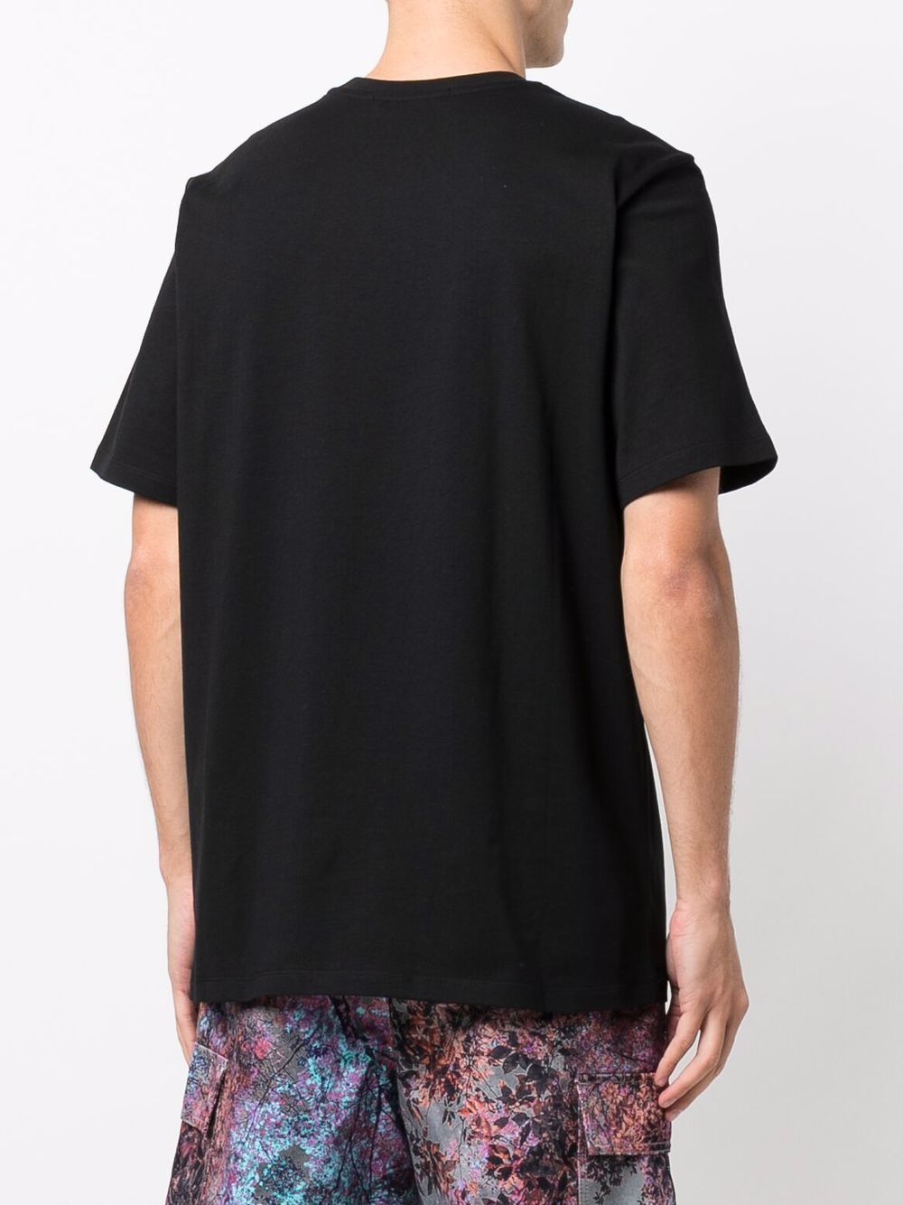 Msgm Cotton T-shirt With Front Printed Logo In Black