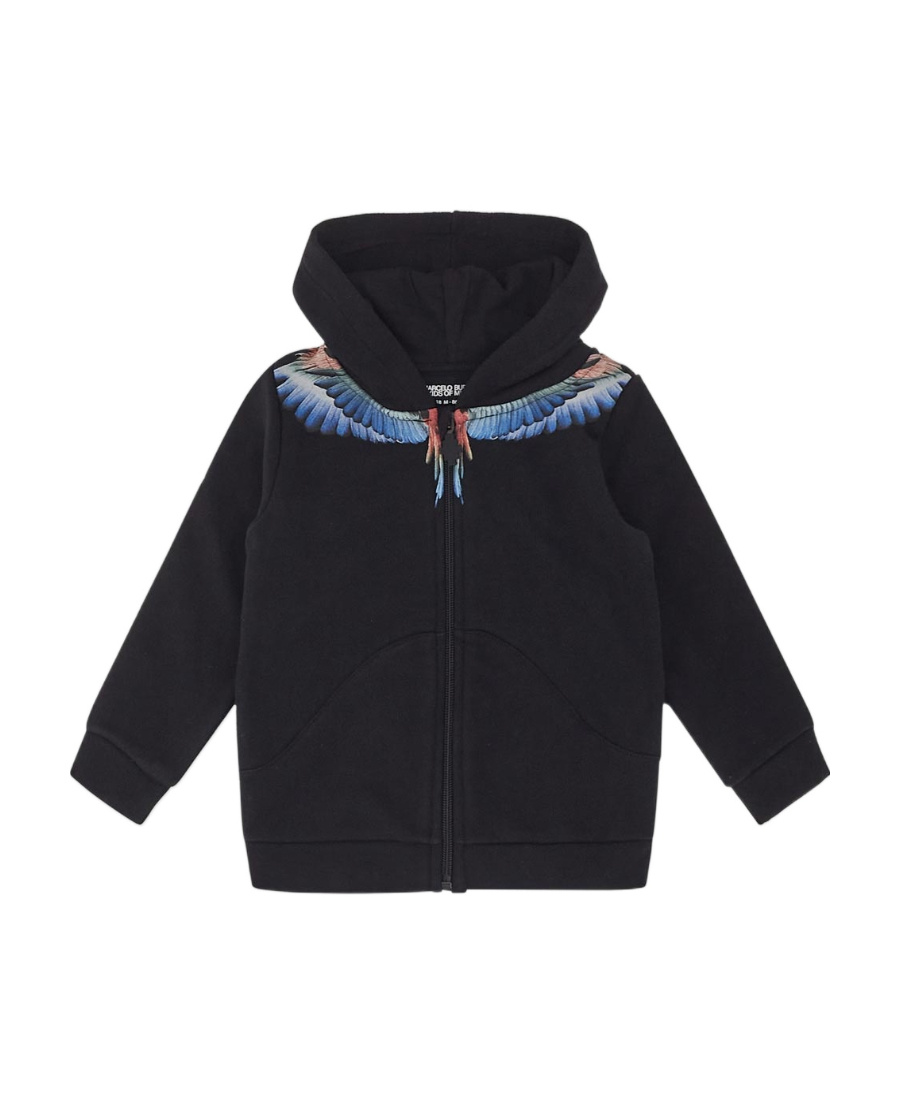 Marcelo Burlon County Of Milan Wings-print Hoodie In Black