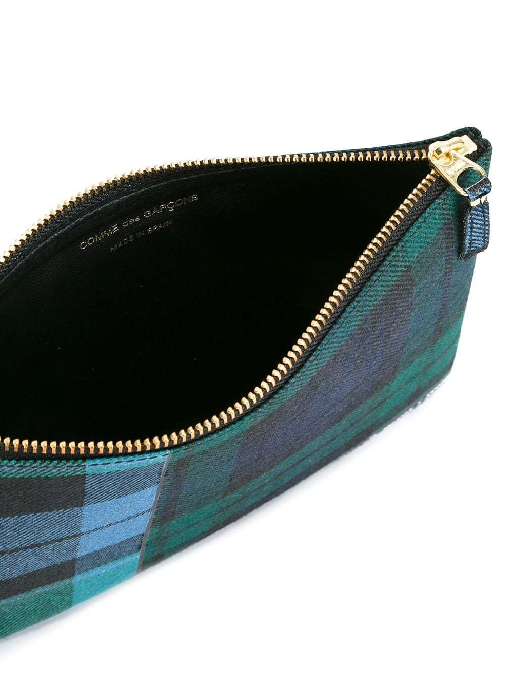 Comme Des Garçons Check Color Blocking Zipper Clutch