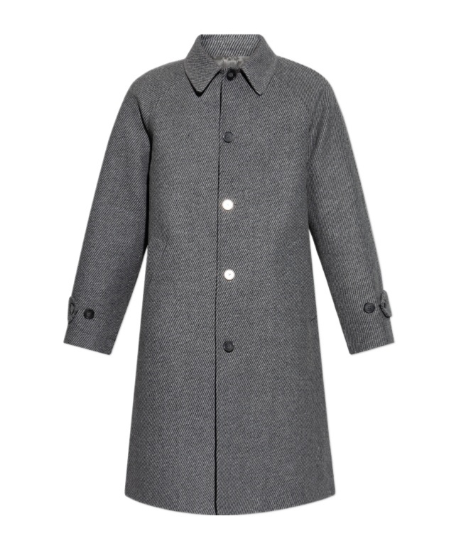 Officine Generale Single-breasted Coat In Gray