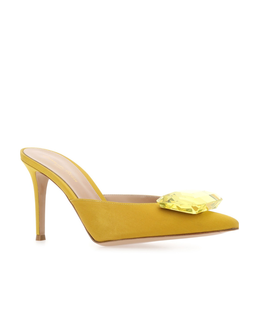 Gianvito Rossi Jaipur 87mm Mules In Yellow