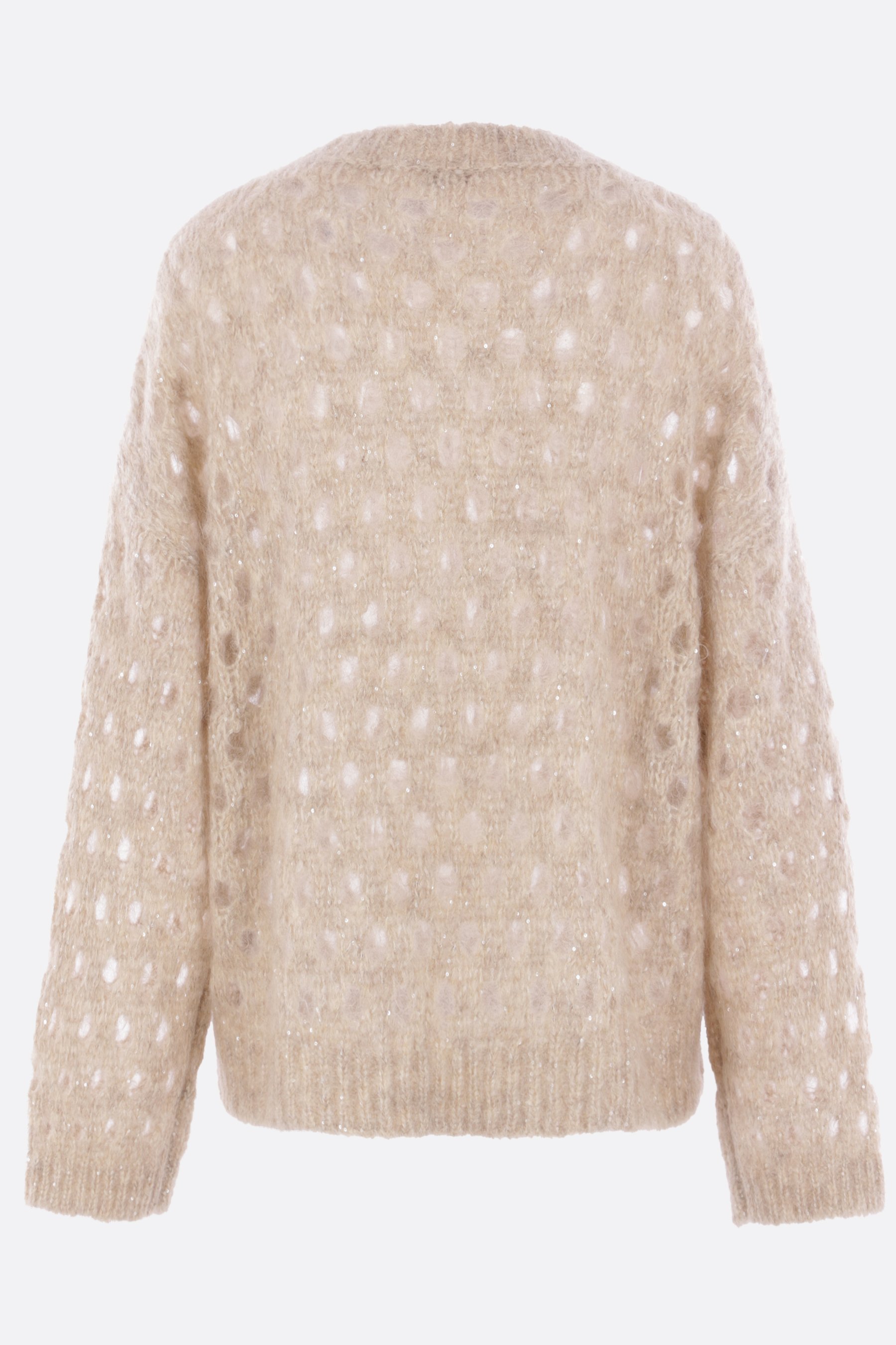 Brunello Cucinelli Sequin-embellished Knitted Jumper In Neutral