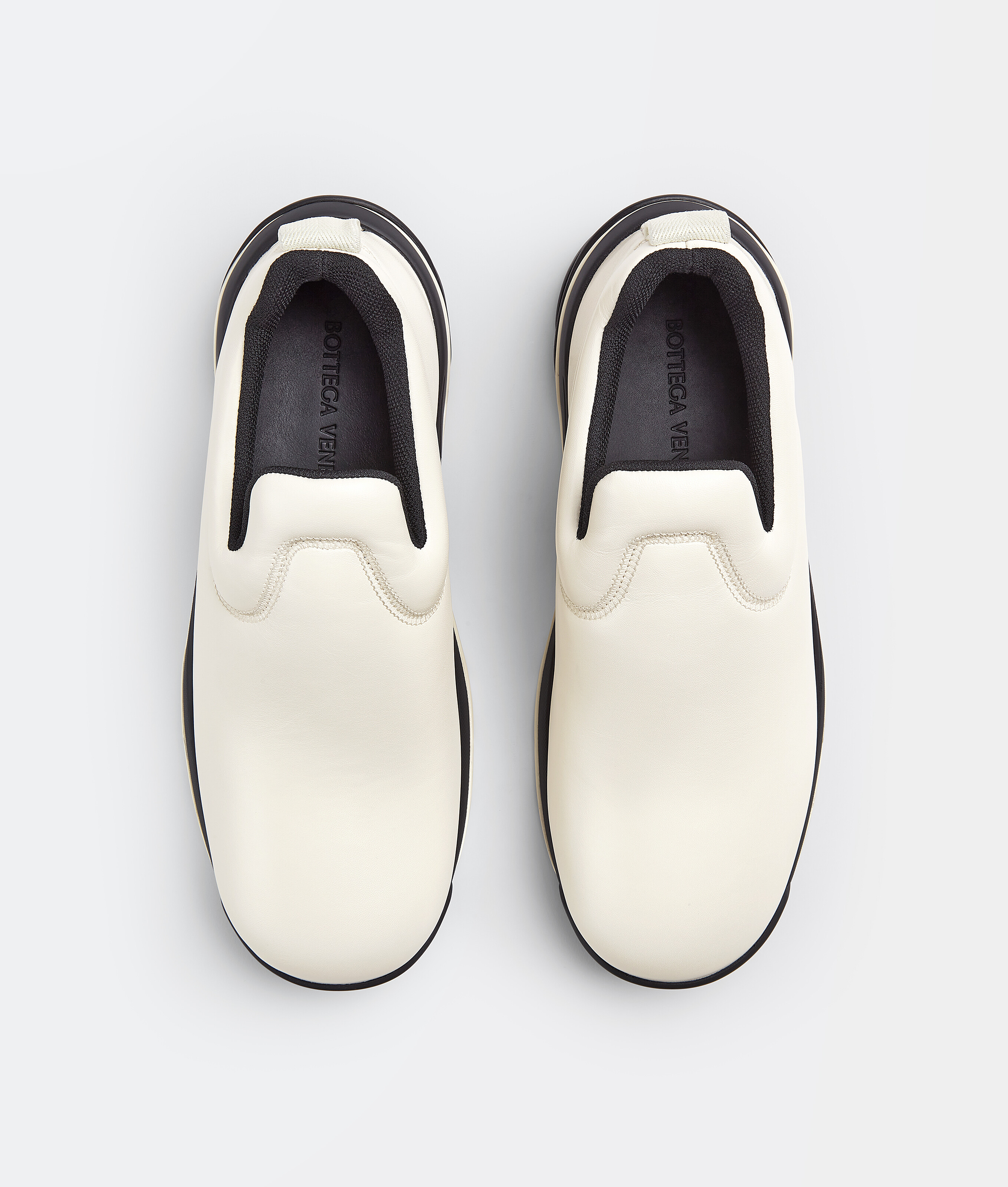 BOTTEGA VENETA POLISHED-FINISH RIDGED-SOLE SNEAKERS