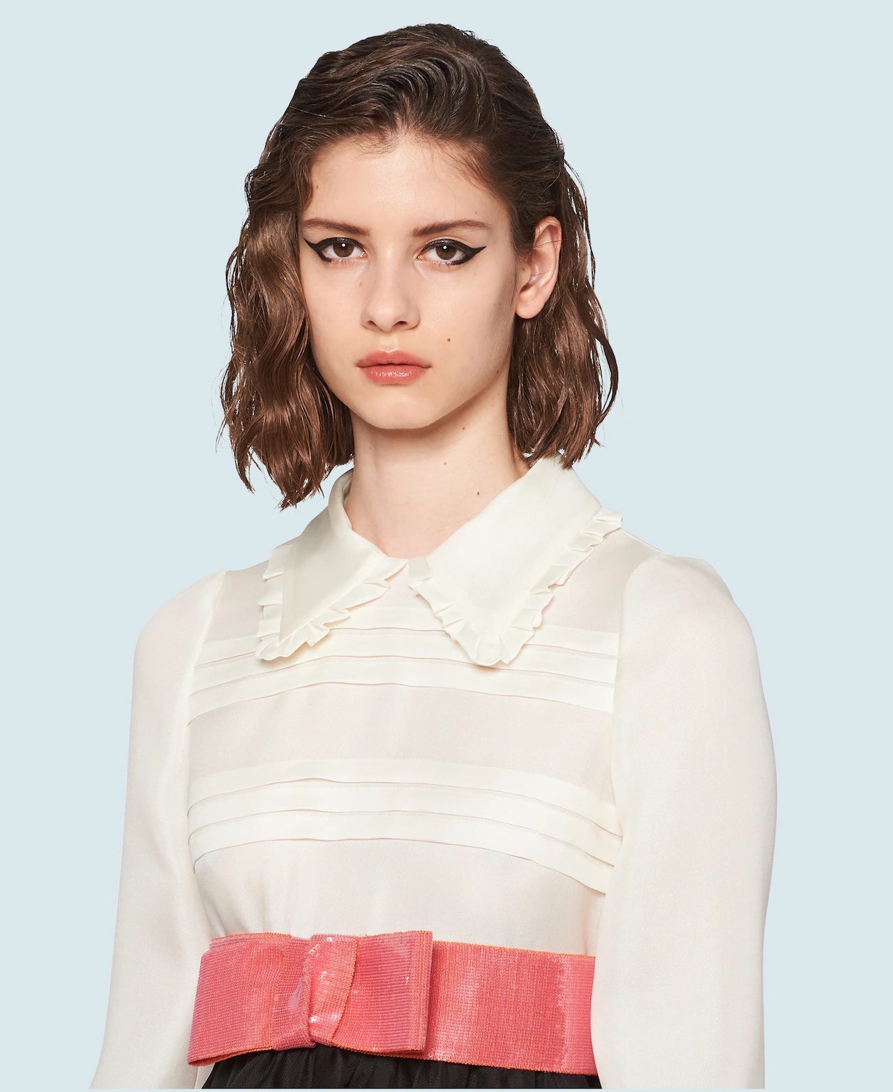 Miu Miu Belted Short Dress In Black