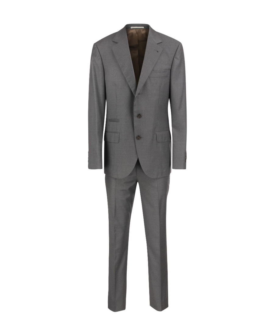 Brunello Cucinelli Single-breasted Suit In Gray