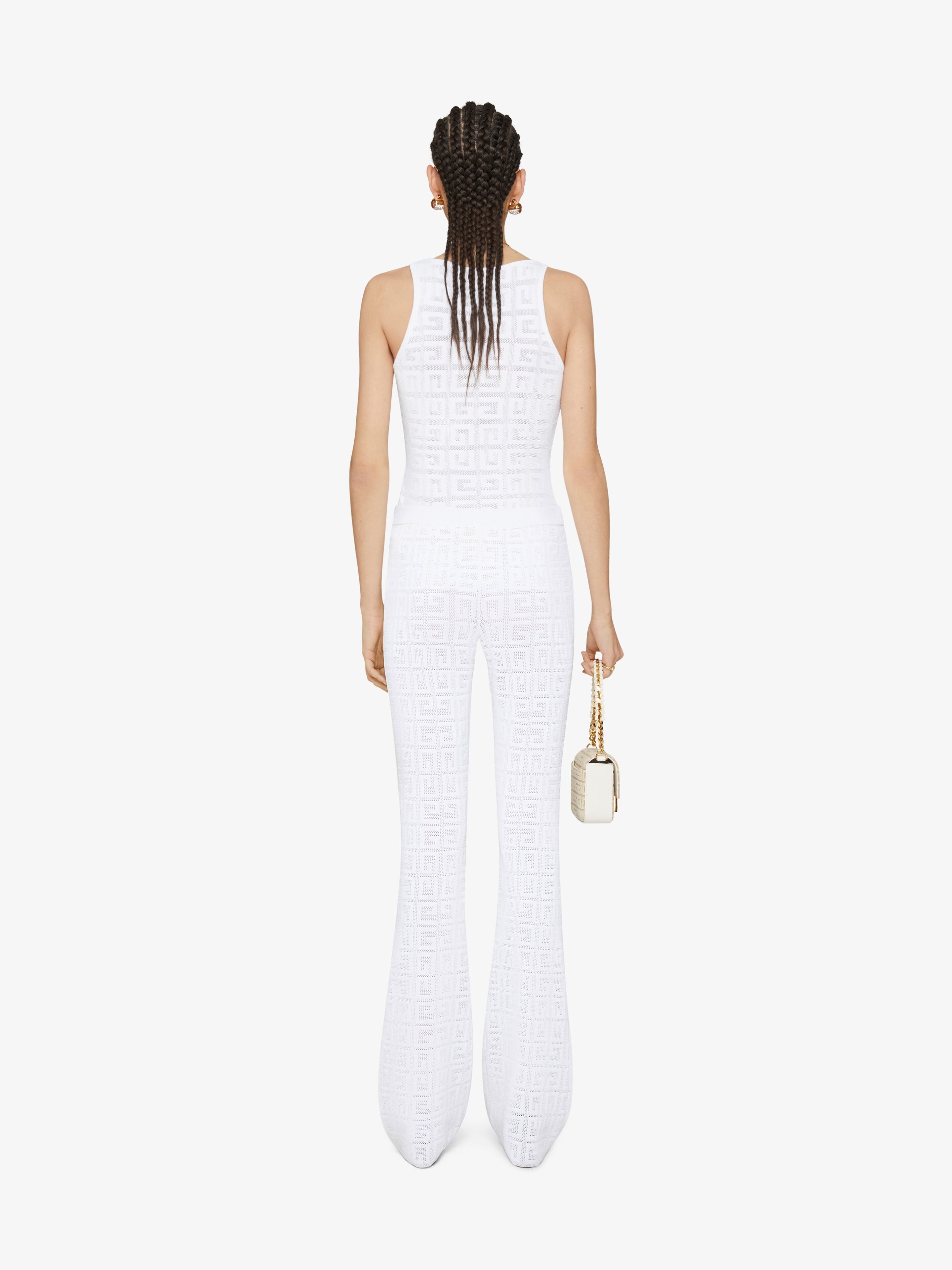Givenchy Monogrammed Elastic Waistband Trousers In White