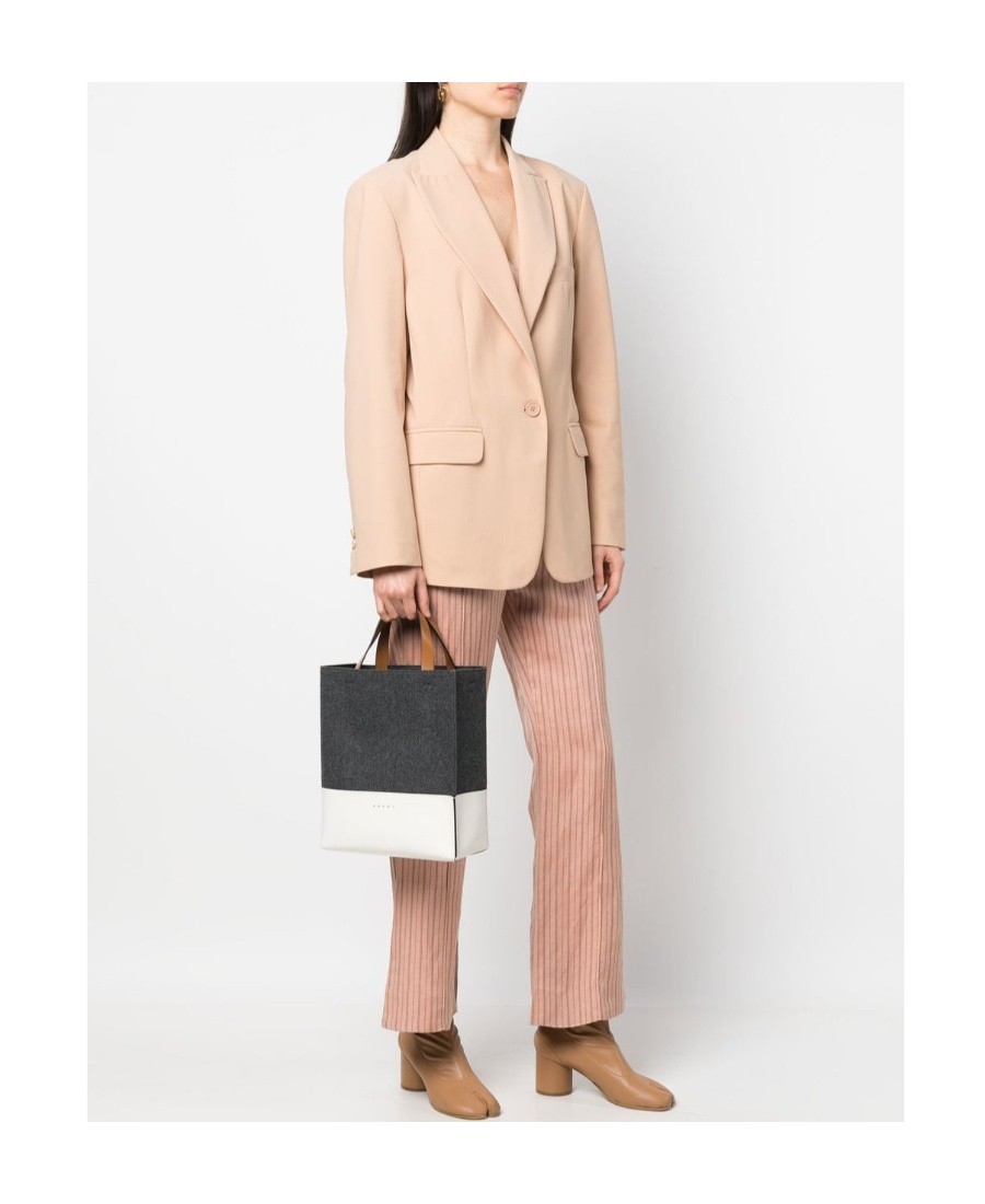 Marni Museo Felt Tote Bag In Black