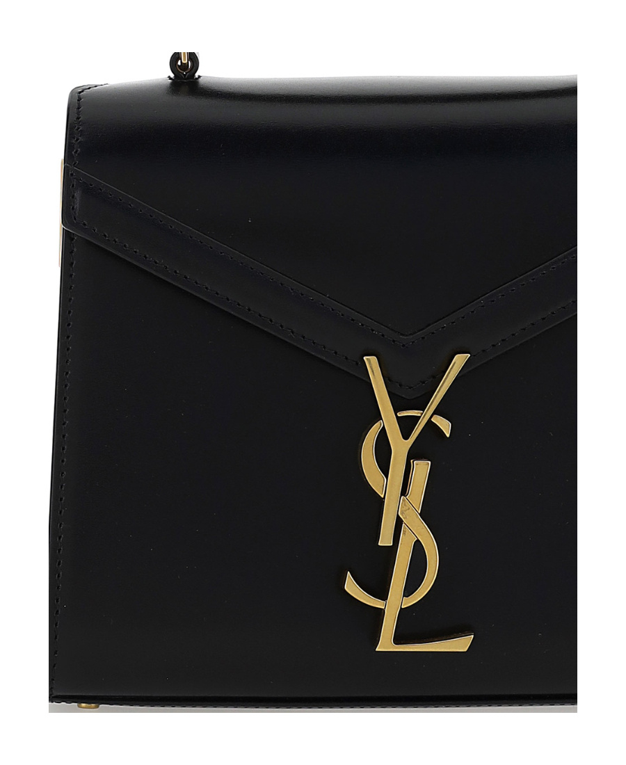 Saint Laurent Mini Cassandra Monogram Tote Bag In Black