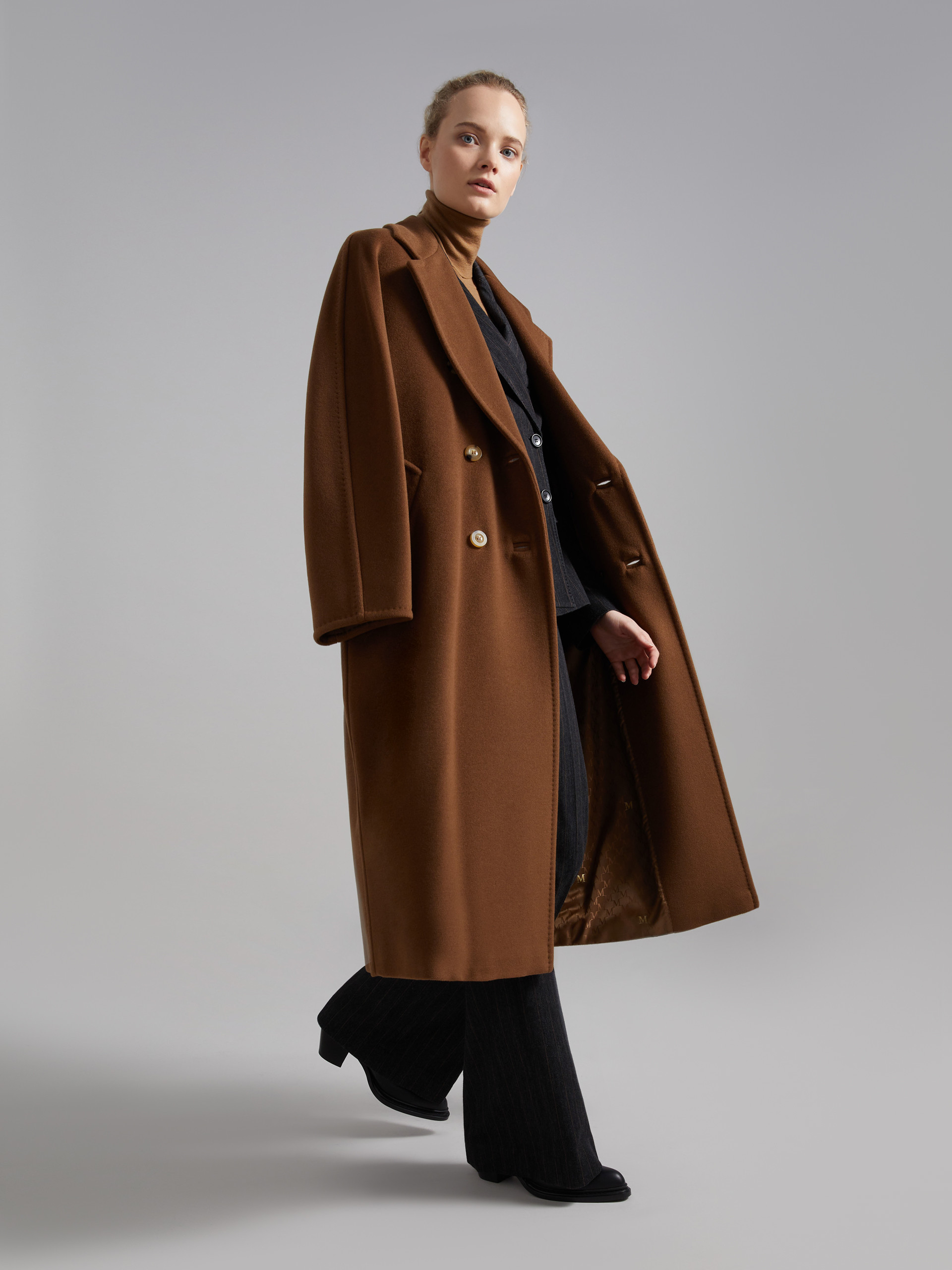 Max Mara 101801 Double-breasted Wool Coat In Green