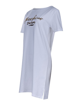 Moschino Logo Dress In Blue