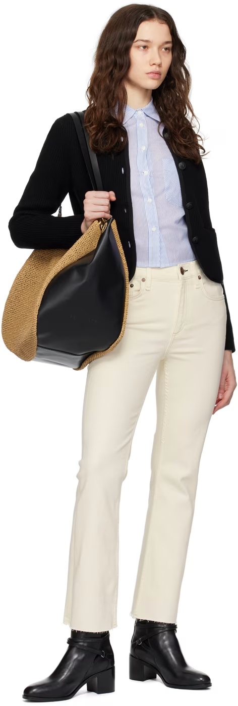 Rag & Bone Peyton Button Jeans In White