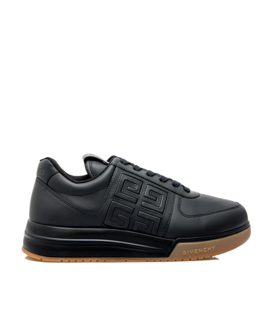 Givenchy 4g Logo-embossed Low-top Sneakers In Black