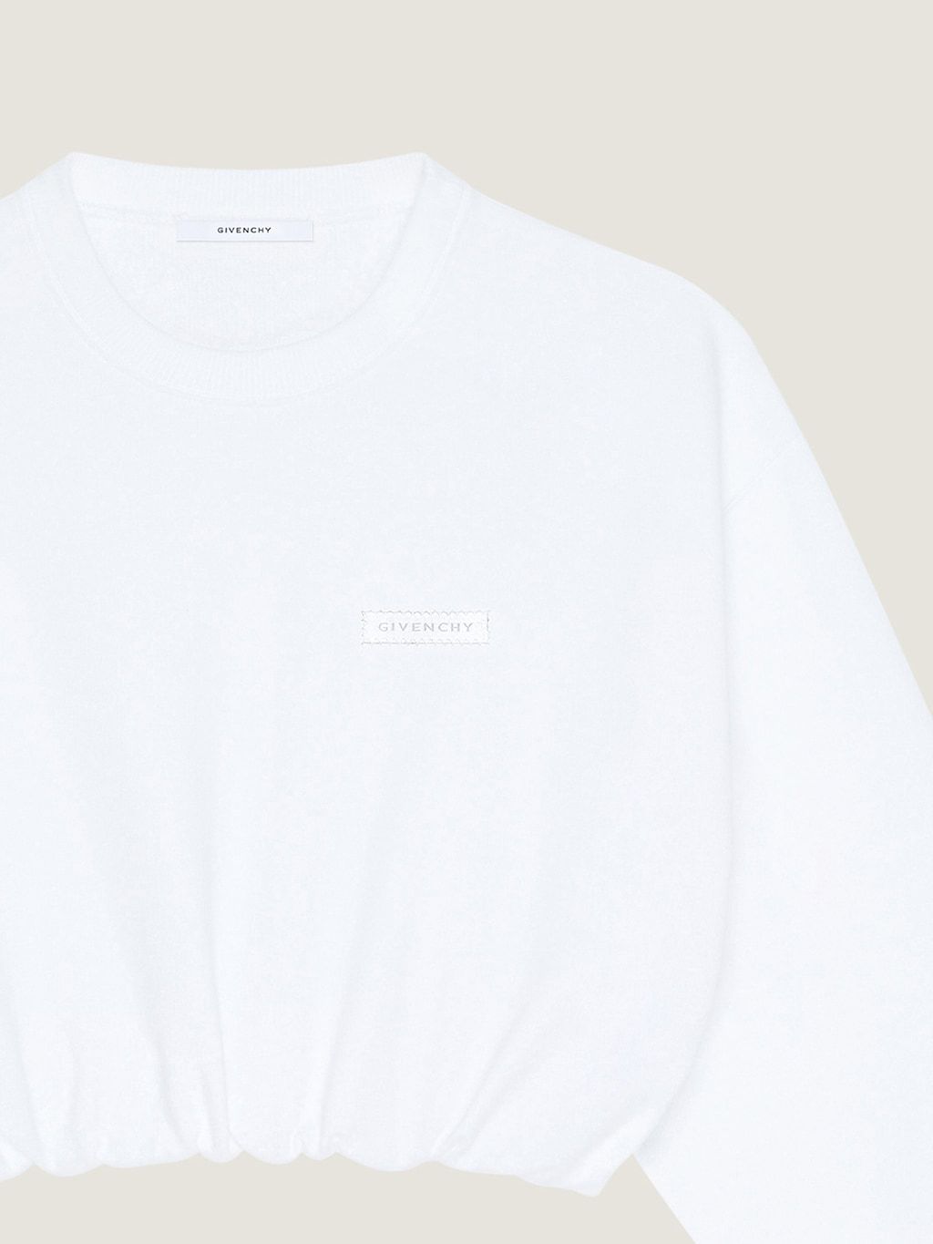 Givenchy Cropped Sweatshirt With Patches In Burgundy