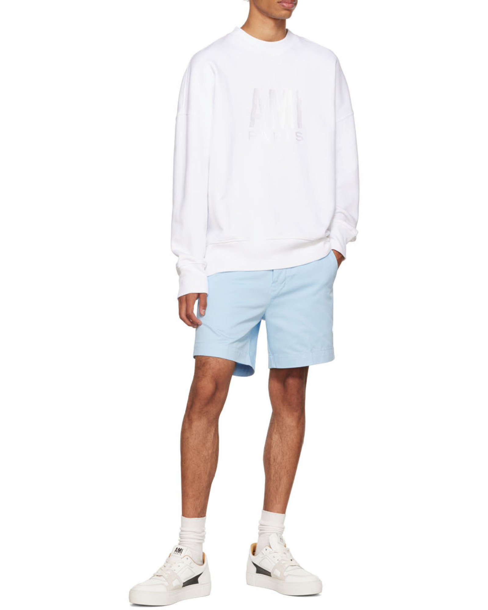 Ami Alexandre Mattiussi Tonal Logo-embroidered Sweatshirt