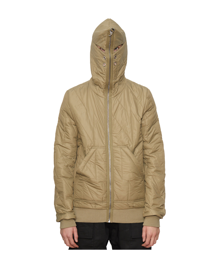 Rick Owens Drkshdw Gimp Quilted Hooded Jacket In Brown