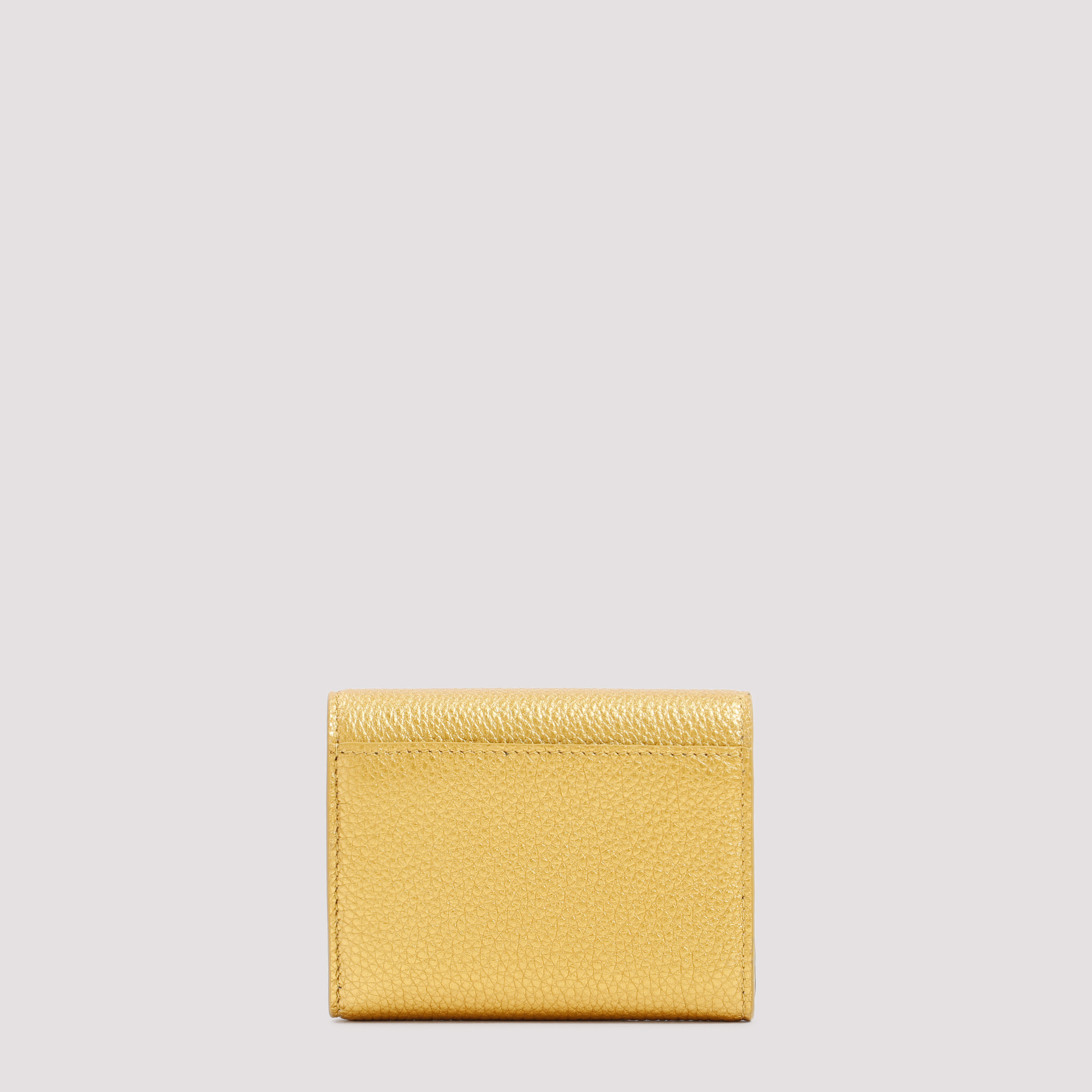 Balenciaga Logo Print Foldover Wallet In Yellow