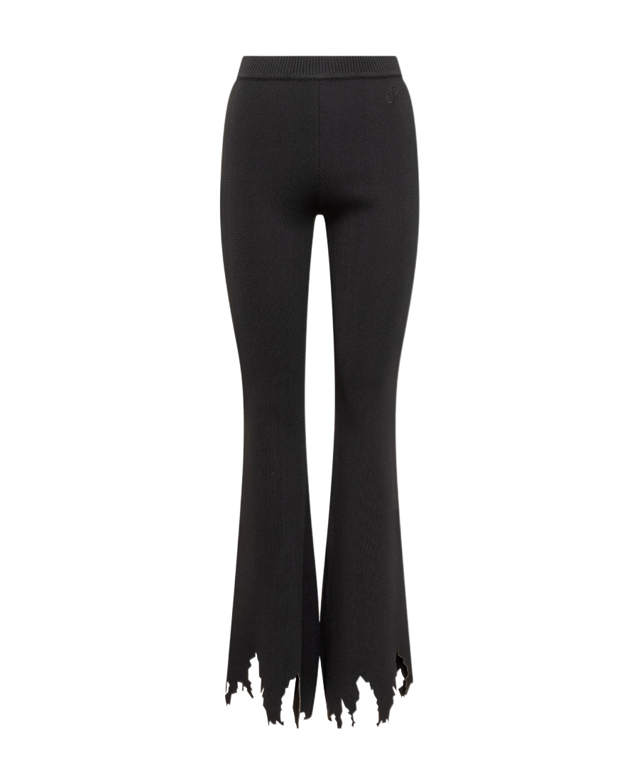 Jw Anderson J. W.anderson Stretchy High Waist Pants With Laser-cut In Black