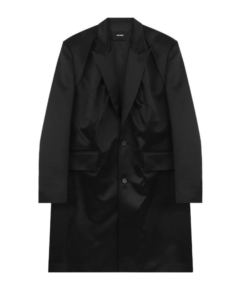 We11 Done Single-breasted Coat In Black