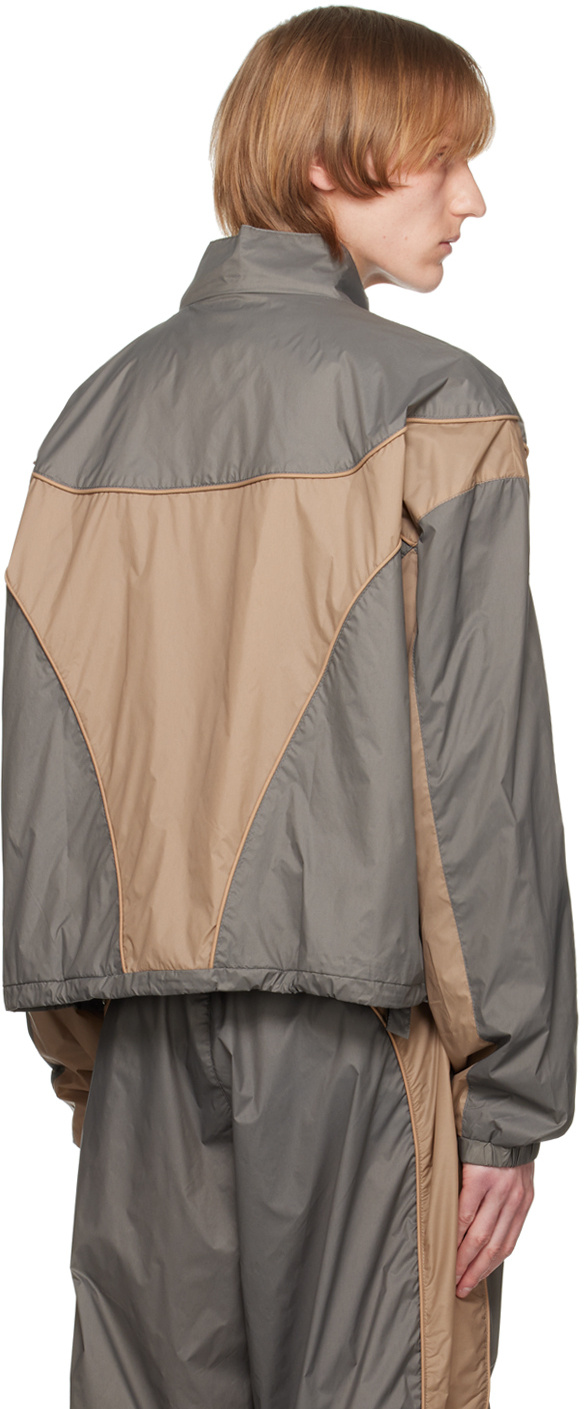 Misbhv Beige Jordan Barrett Edition Paneled Track Jacket In Gray