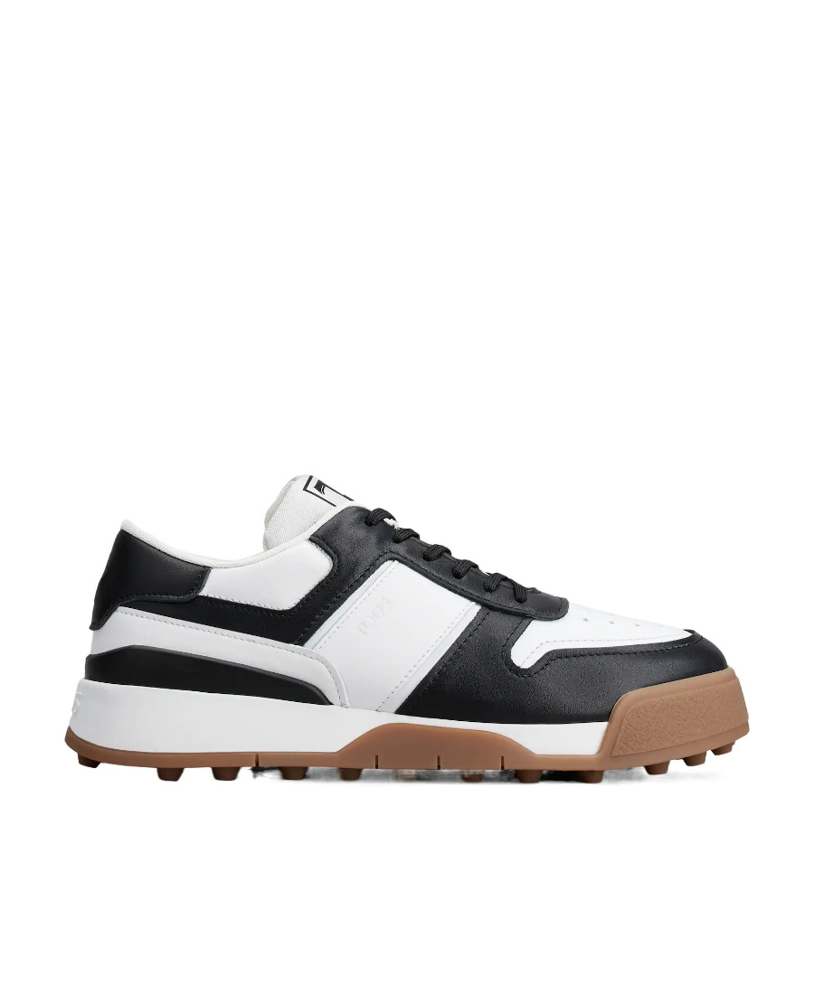 Tod's Panelled Low-top Leather Sneakers In Black