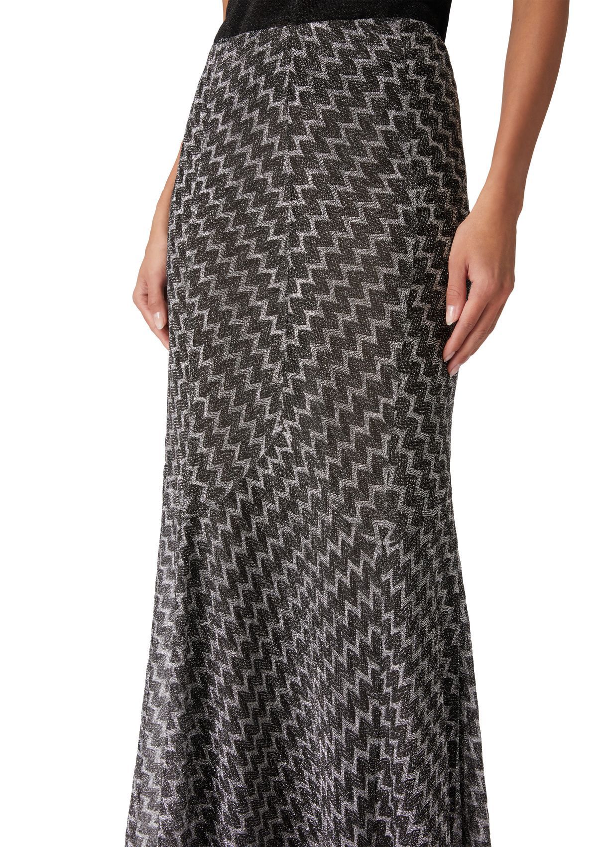 Shop Missoni Patterned Skirt In Black