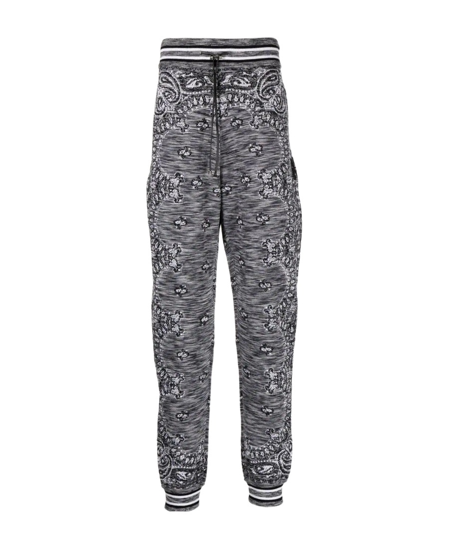 Amiri Gray Bandana Lounge Pants In Gray