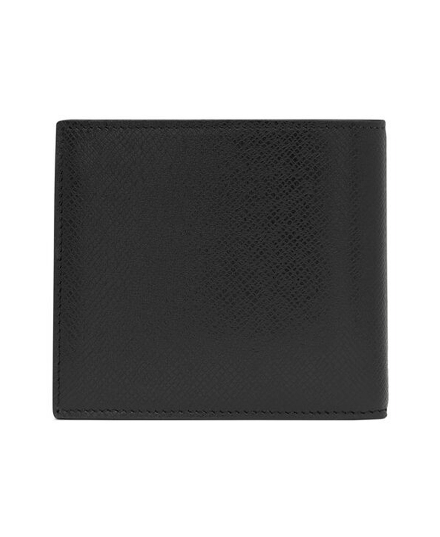 Saint Laurent Paris East/west Wallet In Coated Bark Leather In Black