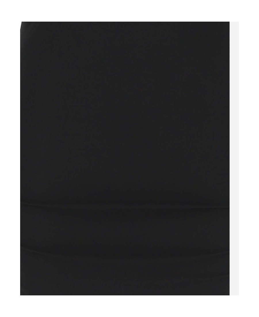 Versace Black Fitted Minidress With Cut-out Detail In Viscose Woman In Black