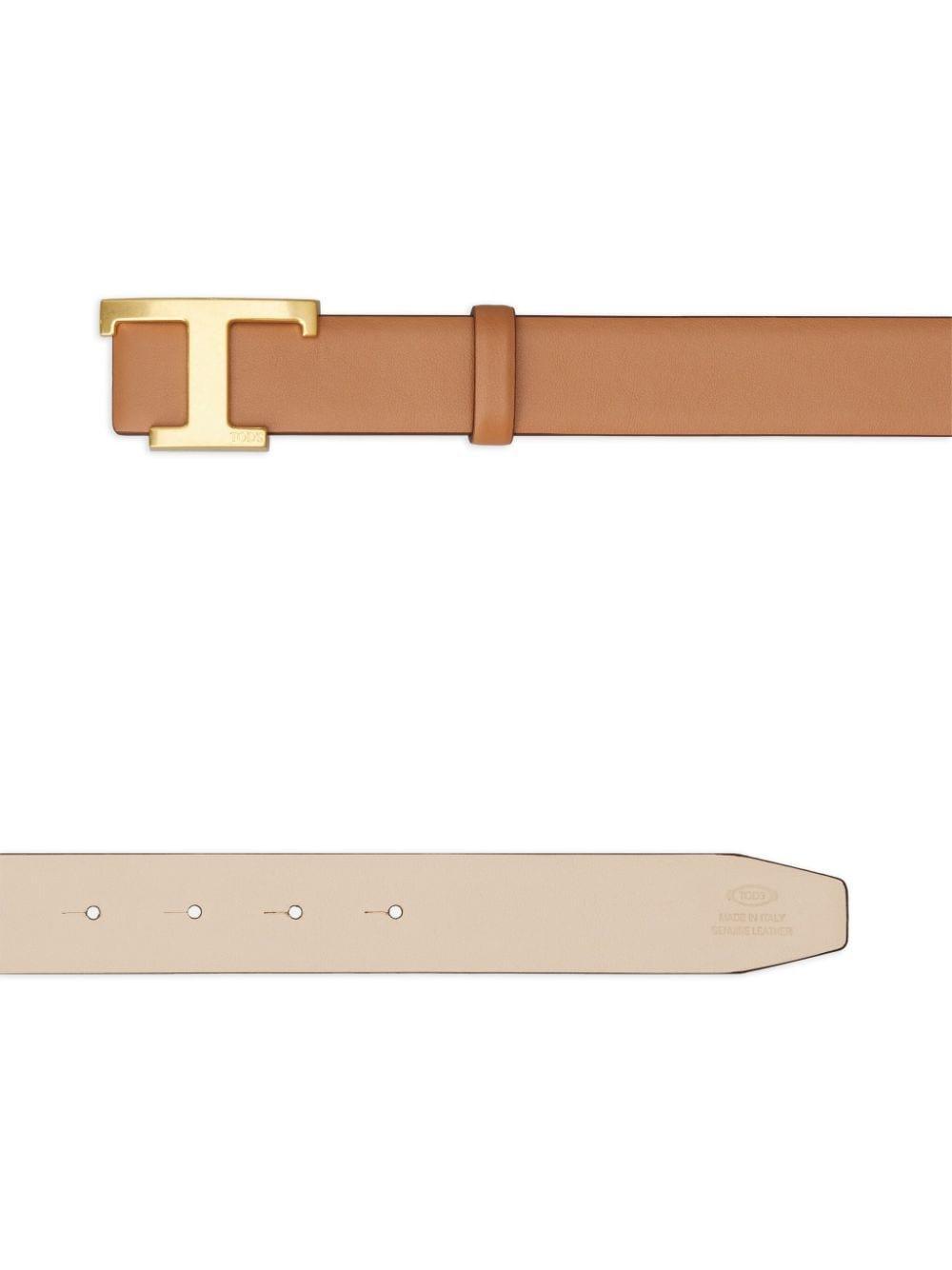 Tod's T Timeless-buckle Reversible Belt In Brown