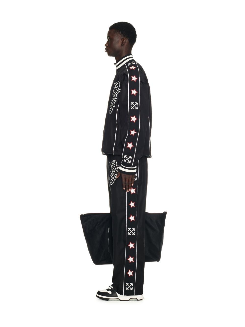 Off-white Off White Man Black Trouser Omcj030 S24 Fab002 In Black