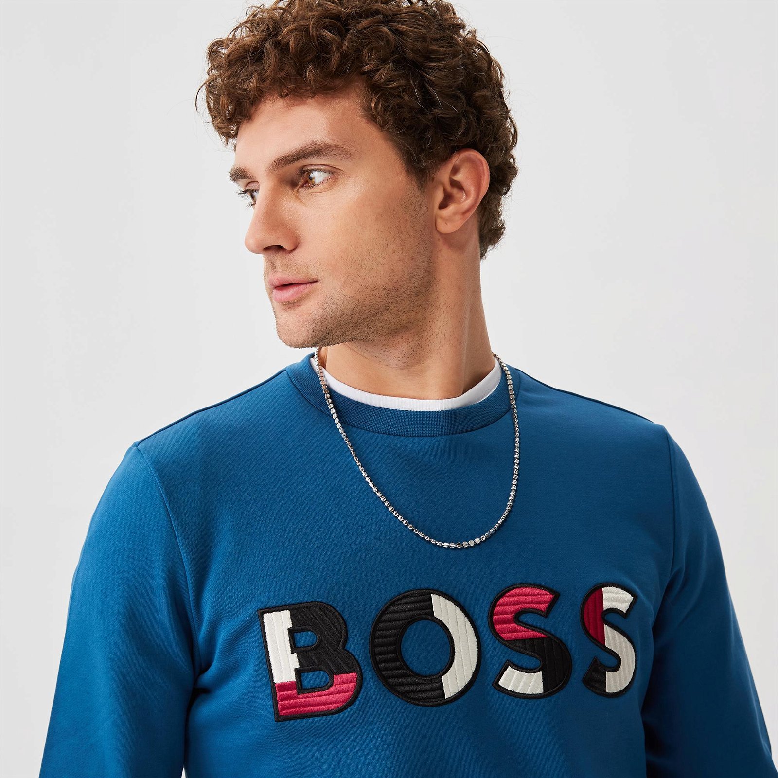 HUGO BOSS LOGO PATTERN SWEATER 