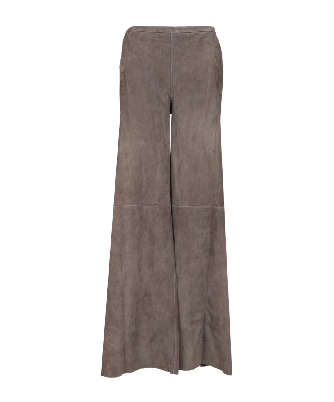 Forte Forte High-waisted Wide-leg Leather Trousers In Gray