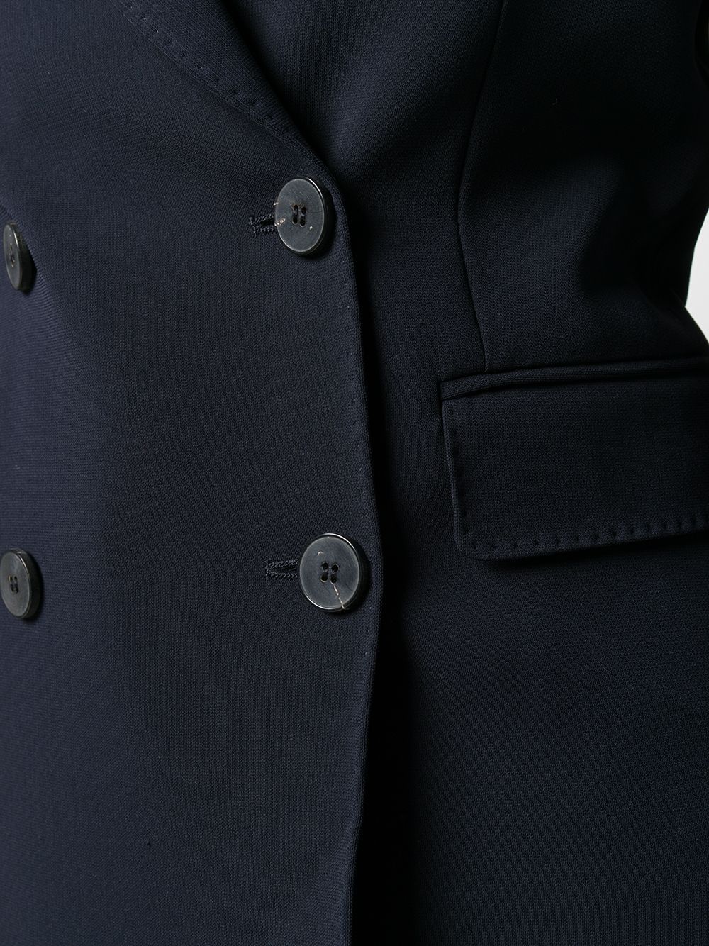 Alberto Biani Tailored Double-breasted Blazer With Notched Lapel In Black