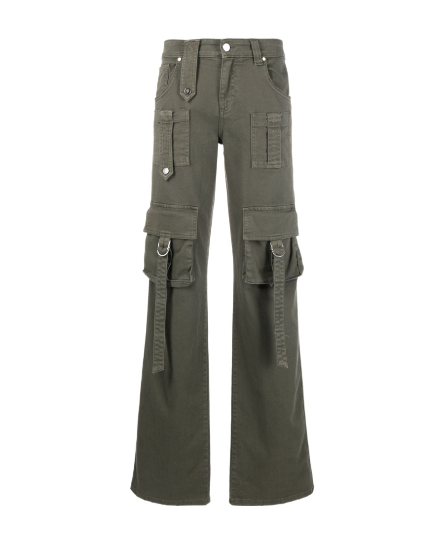 Blumarine Straight-leg Cargo Jeans In Black