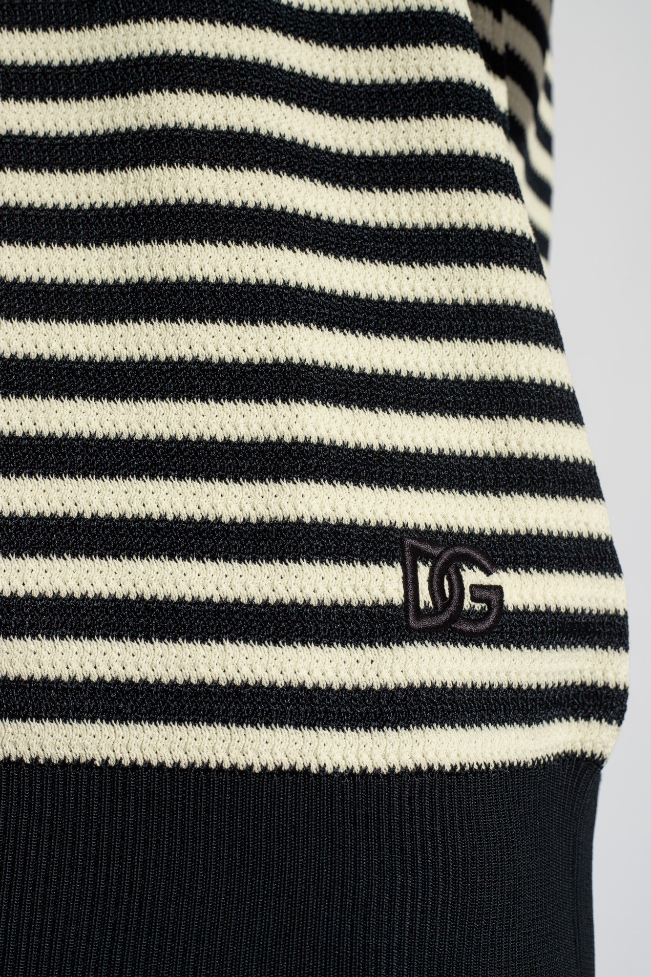Dolce & Gabbana Jersey With Stripe Pattern In White
