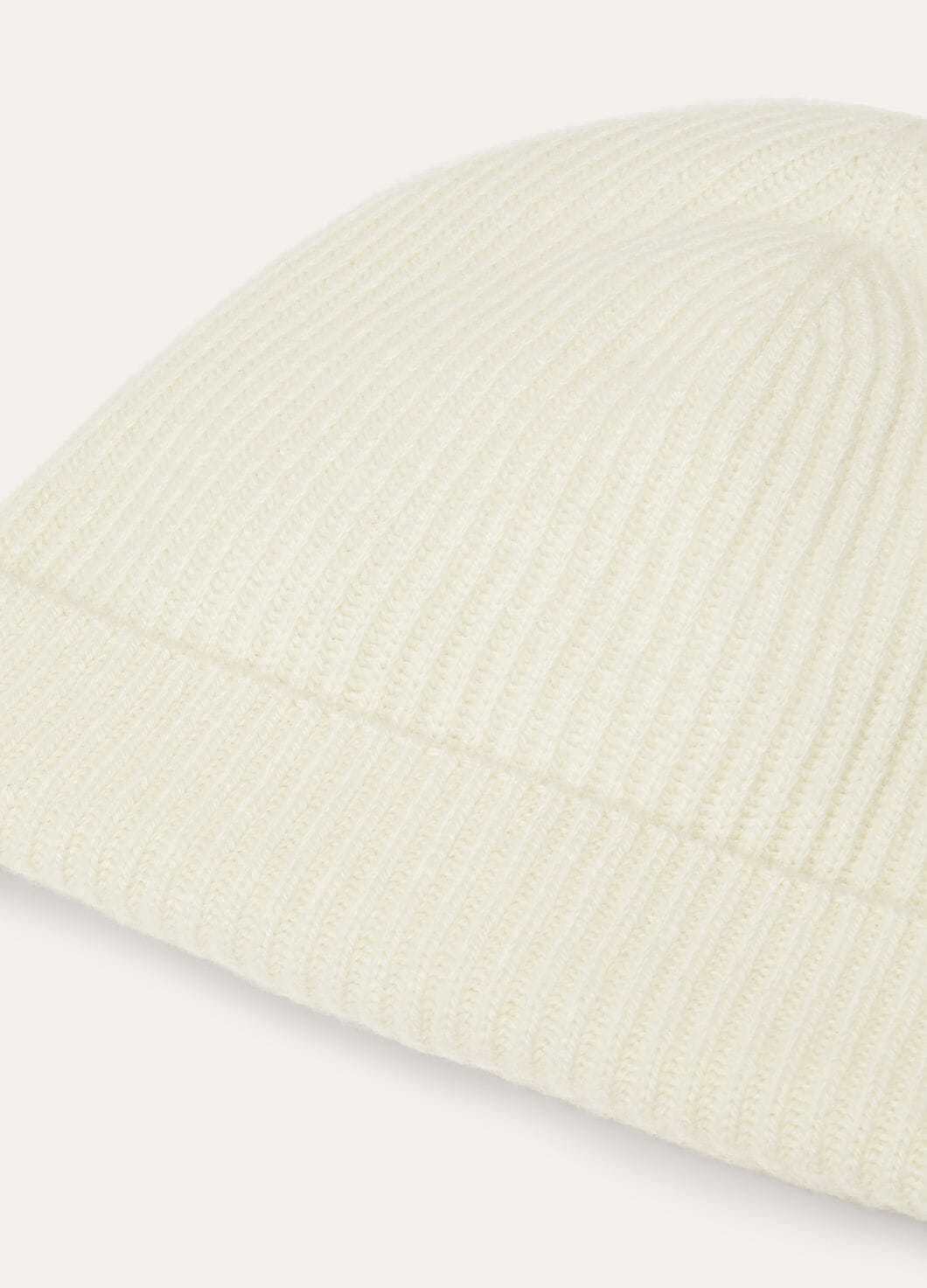 Loro Piana Rib Knitted Hat In White Snow