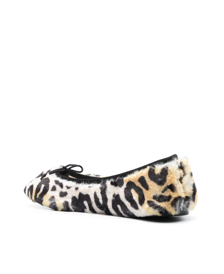 Repetto Leopard Print Ballet Shoes In Black