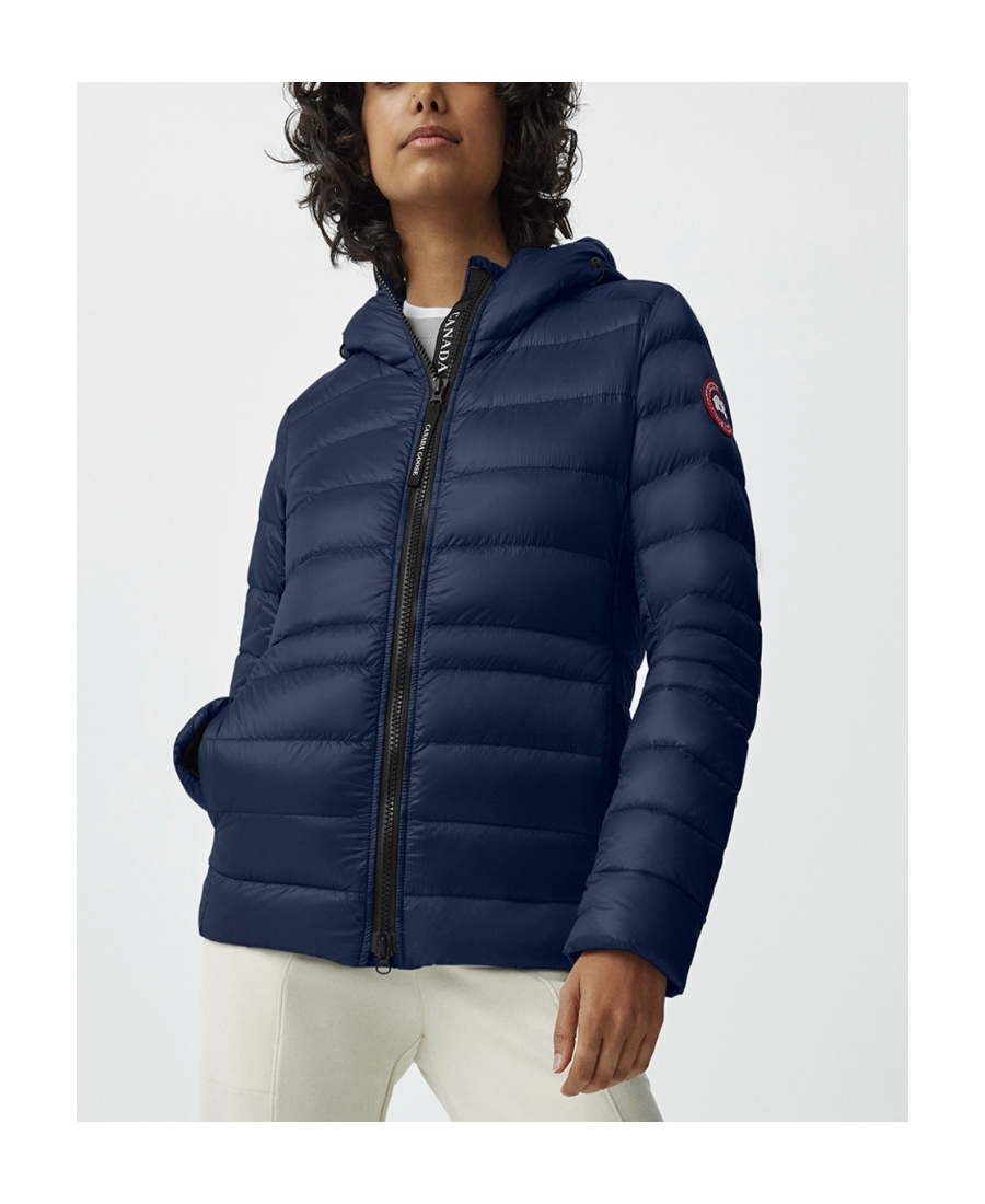 Shop Canada Goose Logo-patch Padded Down Jacket In Blue