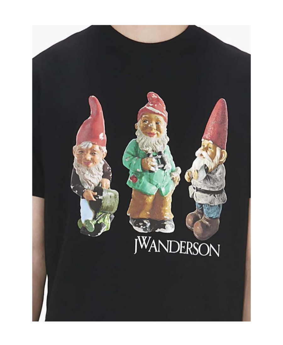 Jw Anderson Gnome Trio Cotton T-shirt In Black