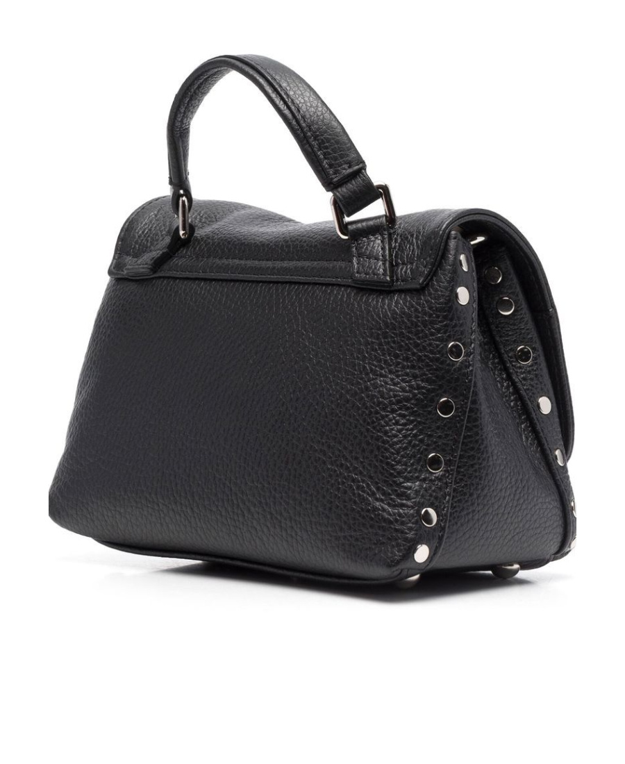 Zanellato Black Leather Postina Baby Top Handle Bag In Black