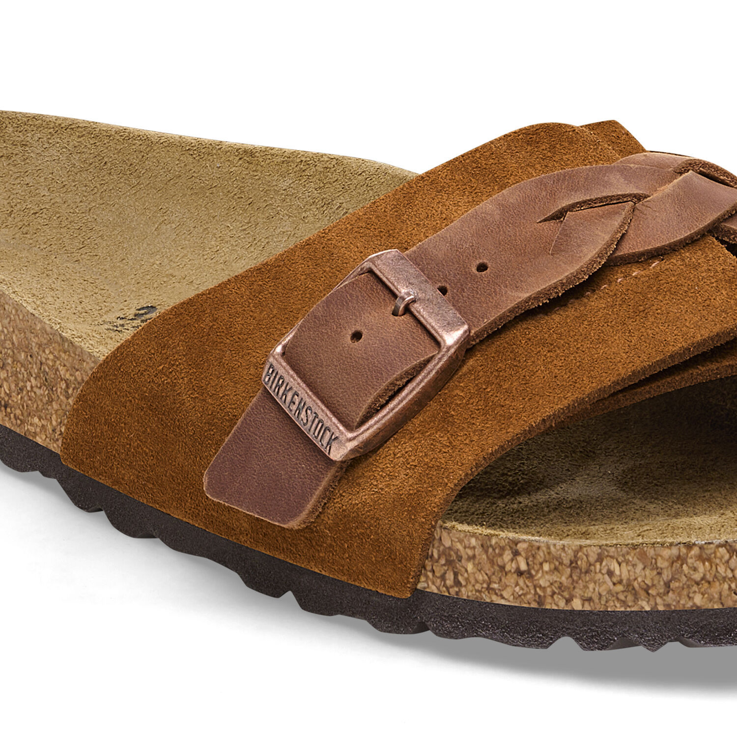 Birkenstock Braided-strap Leather Sandals In Brown