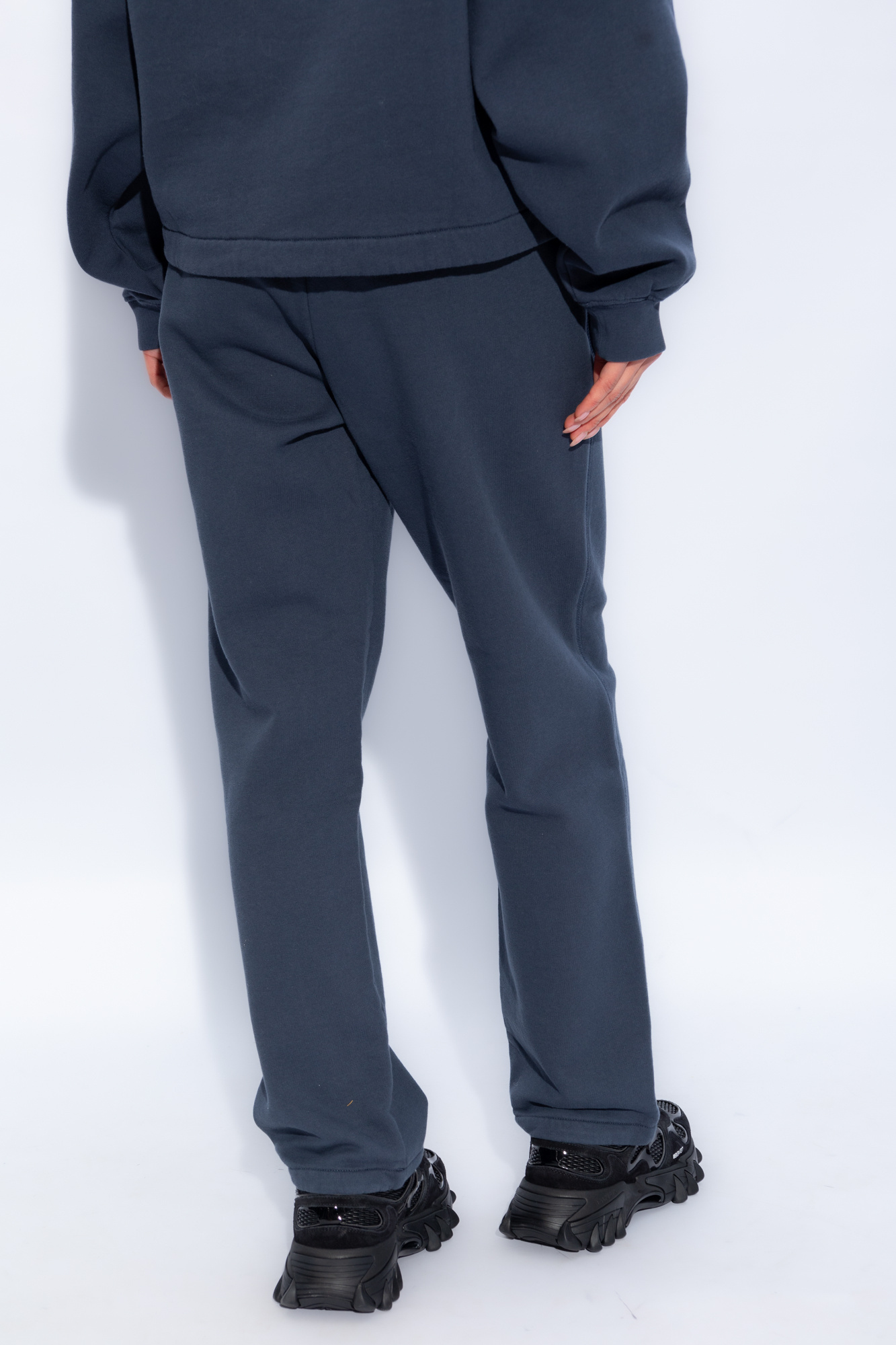 Shop Anine Bing Leone Logo-print Track Pants In Blue