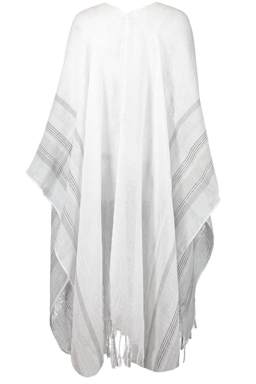 Brunello Cucinelli Long Lurex Cape In White