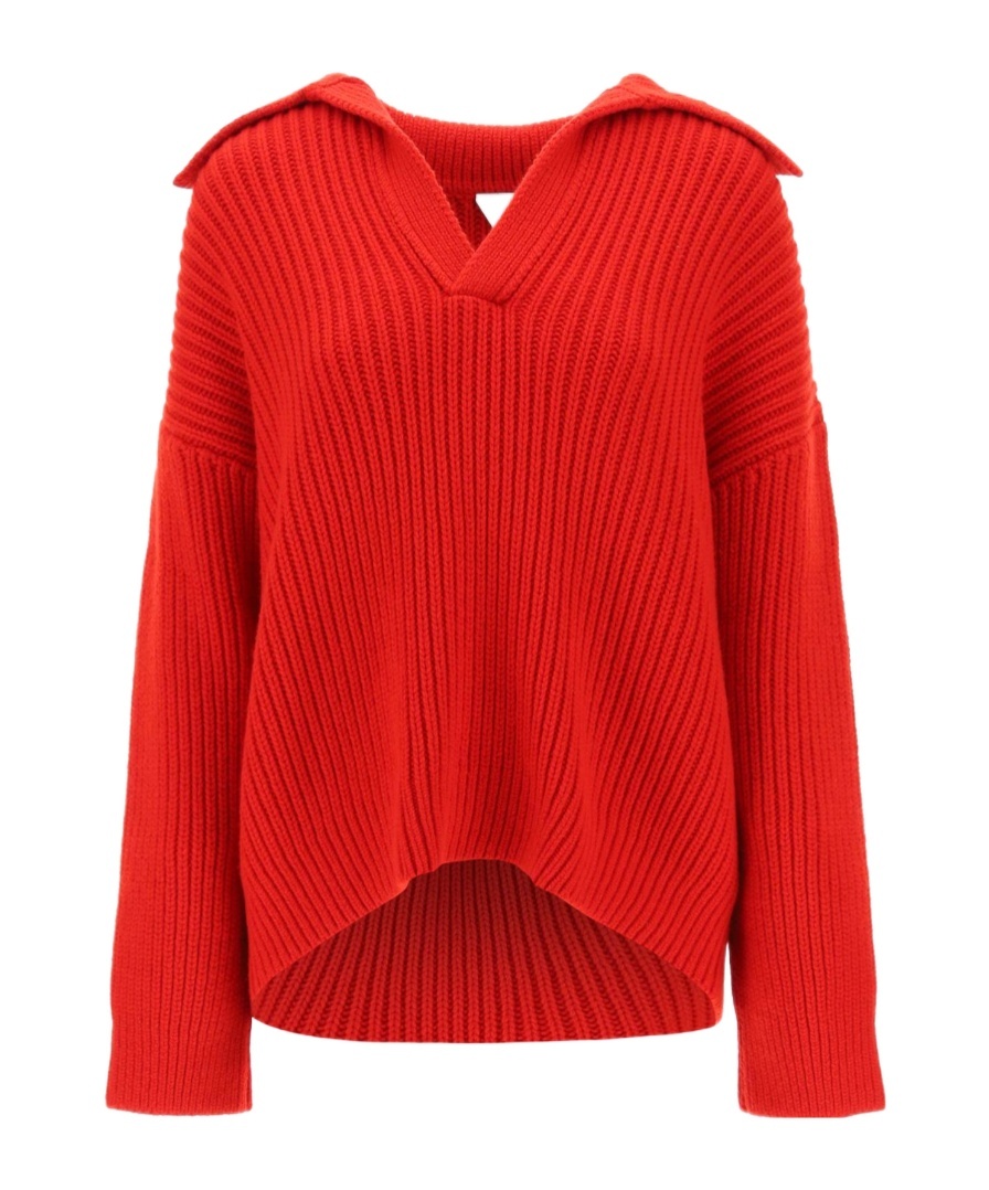 Bottega Veneta Women's Cashmere-blend Textured Sweater In Red