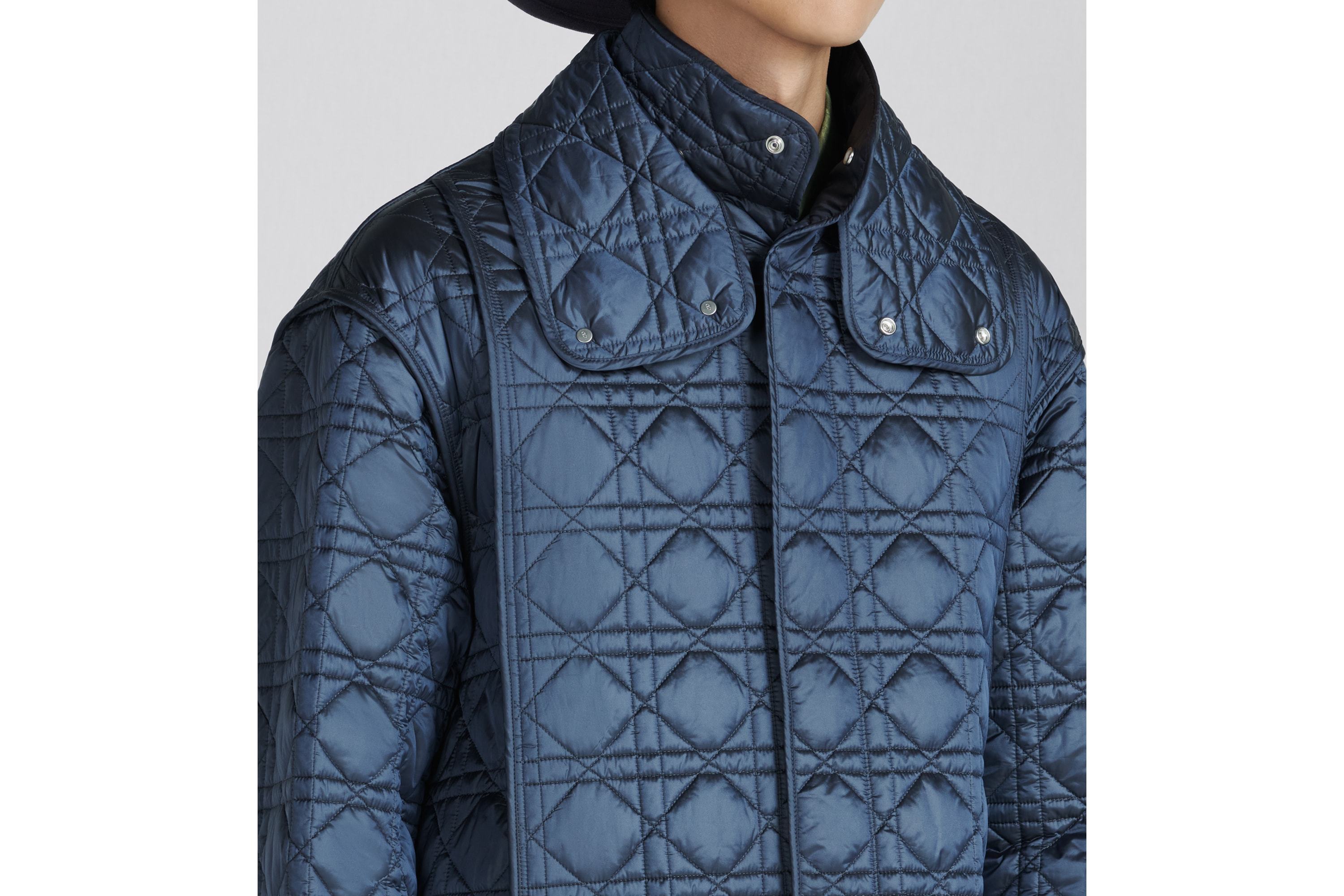 Dior Logo Coat In Blue