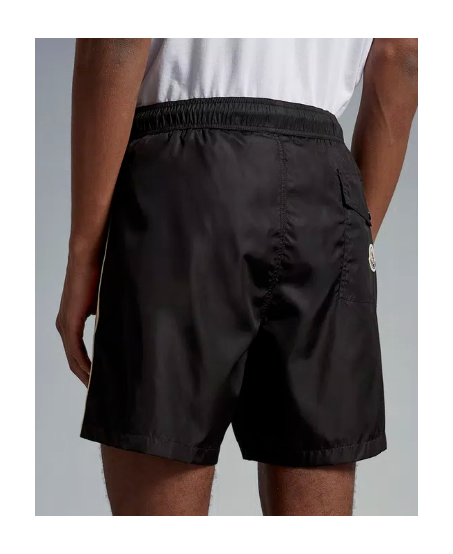 Moncler Drawstring Swimsuit In Black