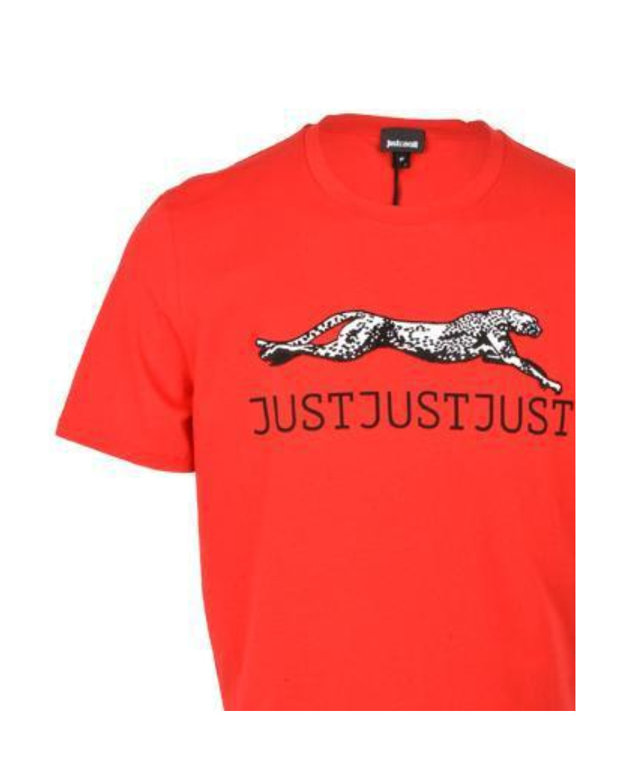 Just Cavalli Print Short Sleeve T-shirt In Red