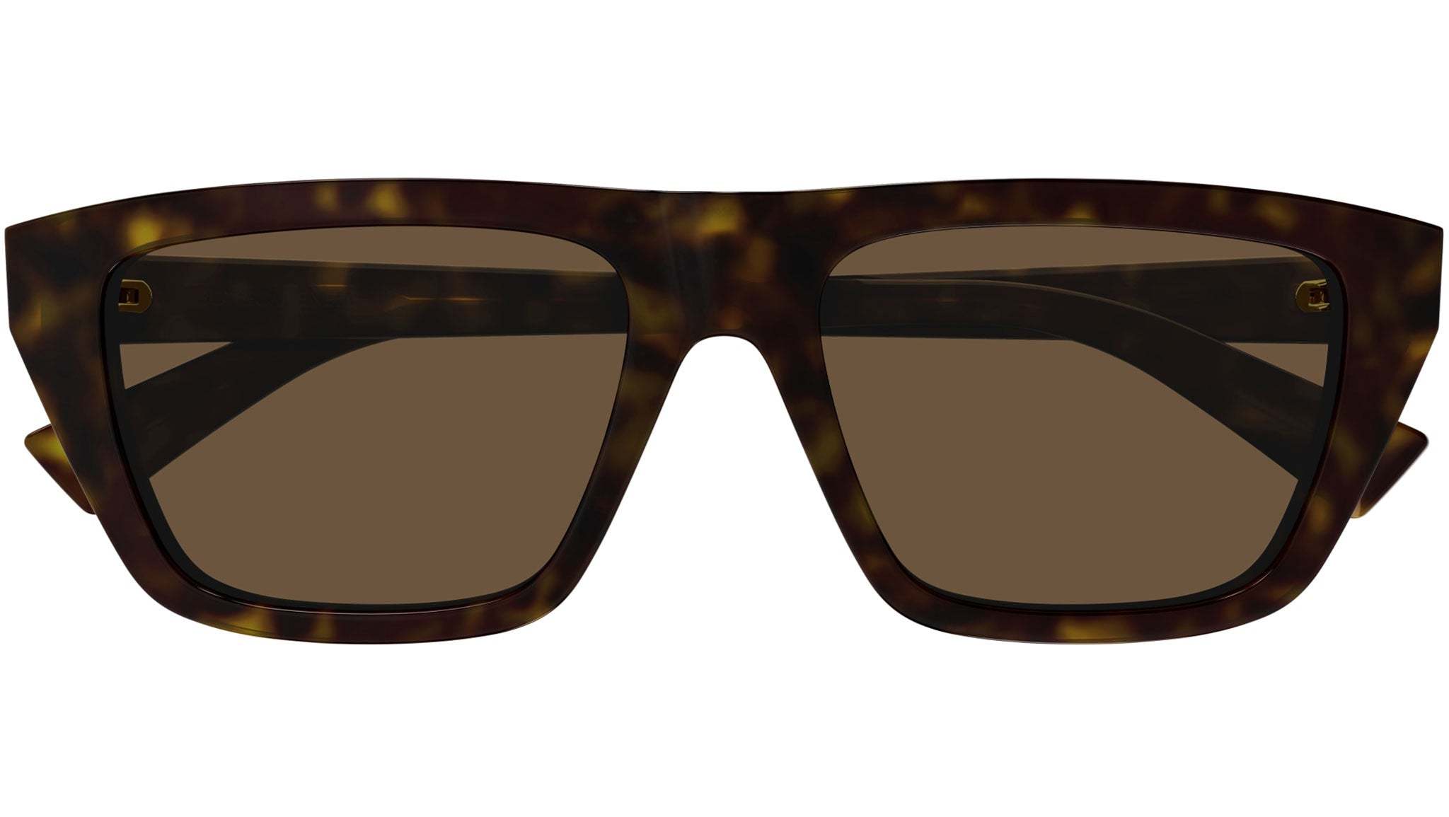 Bottega Veneta Eyewear Rectangle Frame Sunglasses In Brown