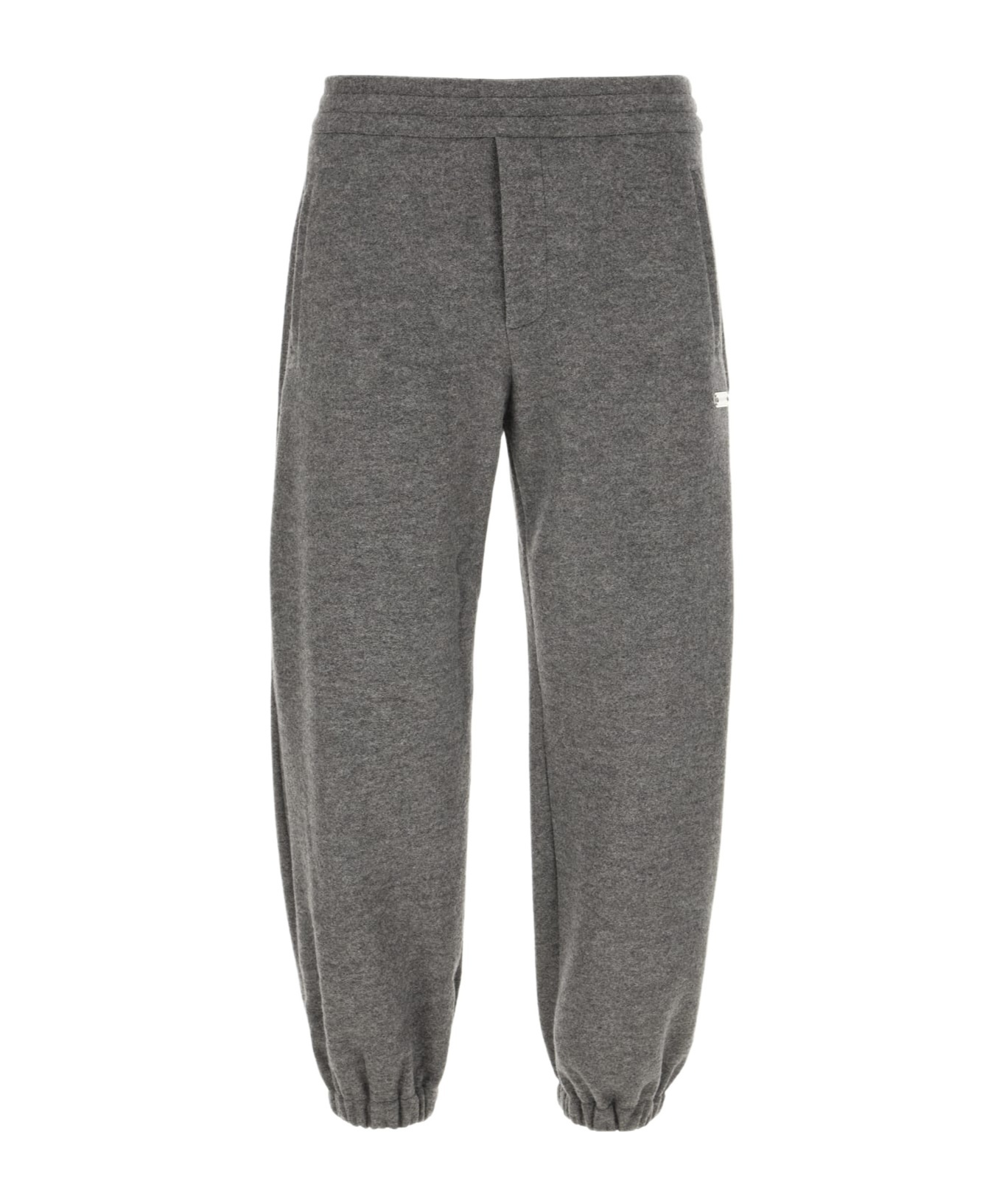 Alexander Mcqueen Grey Wool Blend Joggers In Gray